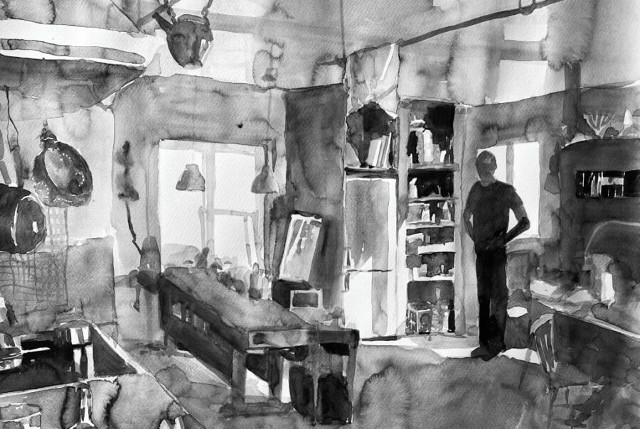 konstnärsintervju nils forsman annas akvarell köket_stor